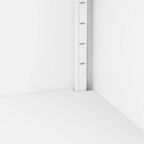 Szafka metalowa biurowa na dokumenty akta z zamkiem na klucz 2-półkowa BIAŁA FROMMSTARCK