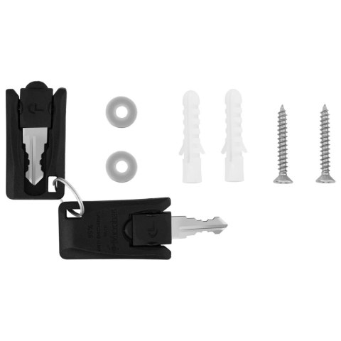 Szafka metalowa biurowa na dokumenty akta z zamkiem na klucz 2-półkowa BIAŁA FROMMSTARCK