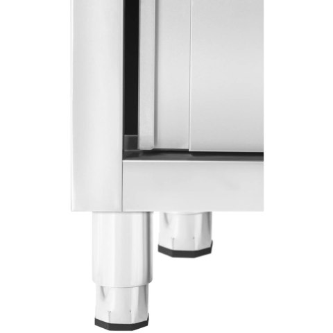 Zlew basen gastronomiczny jednokomorowy z szafką z drzwiami przesuwnymi lewy 140 x 60 x 94.5 cm Royal Catering