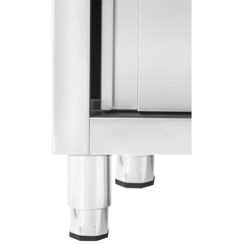 Zlew basen gastronomiczny jednokomorowy z szafką z drzwiami przesuwnymi prawy 120 x 60 x 95 cm Royal Catering