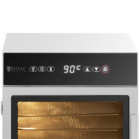 Suszarka spożywcza do grzybów owoców warzyw ziół 6 rusztów 30-90 C 500 W Royal Catering