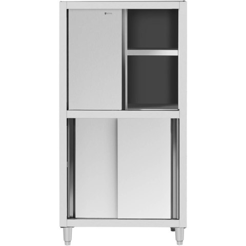 Szafa gastronomiczna magazynowa ze stali nierdzewnej drzwi suwane 120 kg 100 x 50 x 180 cm Royal Catering