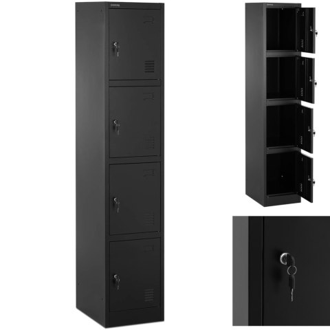 Szafa skrytkowa metalowa socjalna zamykana na klucz - 4 skrytki FROMMSTARCK