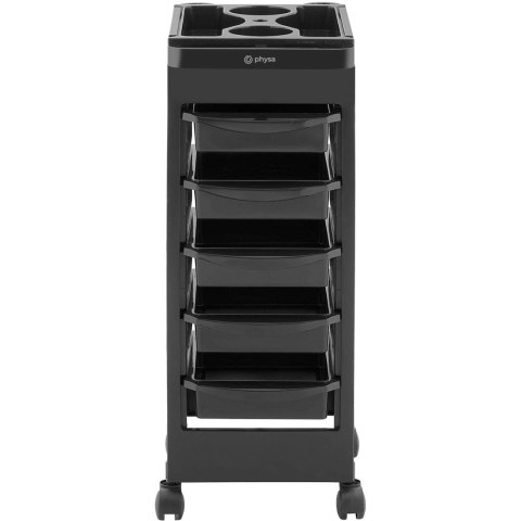 Wózek pomocnik fryzjerski do strzyżenia koloryzacji 5 szuflad półka 495 x 315 mm Physa