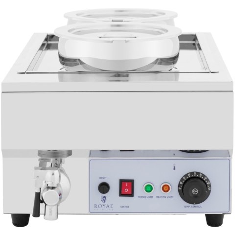 Bemar elektryczny podgrzewacz stacja do zupy fondue czekolady 1500 W 2 x 7 l Royal Catering