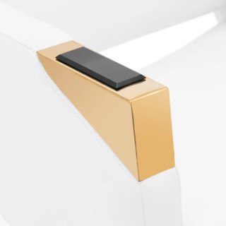 Fotel fryzjerski barberski kosmetyczny z podnóżkiem Physa PENRYN - biało złoty Physa