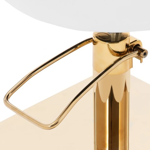 Fotel fryzjerski barberski kosmetyczny z podnóżkiem Physa PENRYN - biało złoty Physa