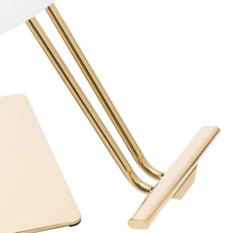 Fotel fryzjerski barberski kosmetyczny z podnóżkiem Physa PENRYN - biało złoty Physa