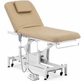 Łóżko stół kosmetyczny do masażu elektryczny 2 silniki 150 kg LYON - ciemny beż Physa