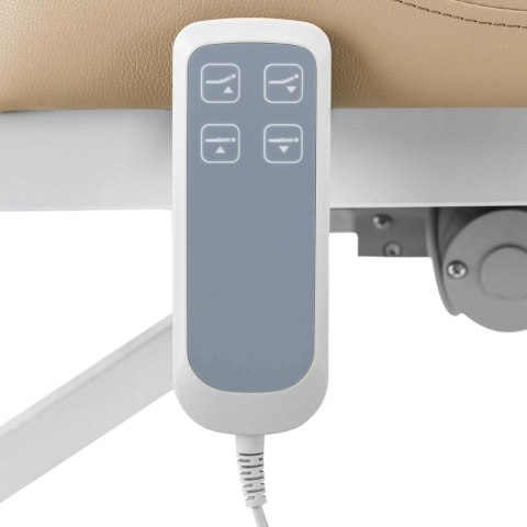 Łóżko stół kosmetyczny do masażu elektryczny 2 silniki 150 kg LYON - ciemny beż Physa