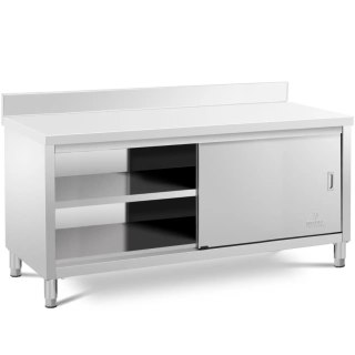 Stół blat roboczy przyścienny z szafką rantem drzwi suwane 180 x 70 x 97 cm Royal Catering
