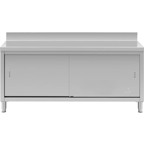 Stół blat roboczy przyścienny z szafką rantem drzwi suwane 180 x 70 x 97 cm Royal Catering