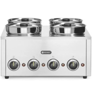 Bemar podgrzewacz elektryczny do potraw sosów zup Thermosystem 4 800 W 4 x 4 l Hendi