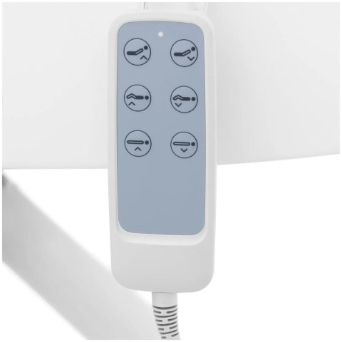 Fotel kosmetyczny do zabiegów masażu tatuażu regulowany 150 kg RHO - biały Physa