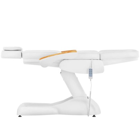 Fotel kosmetyczny do zabiegów masażu tatuażu regulowany 150 kg RHO - biały Physa