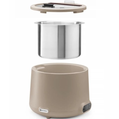 Kociołek termos do zupy elektryczny UNIQ śr. 365 x 325 mm 8 l 500 W - beżowy Hendi
