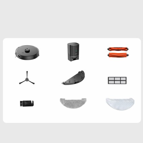 Robot sprzątający odkurzacz funkcją mopa + stacja ładująco - czyszcząca U100 - szary UWANT