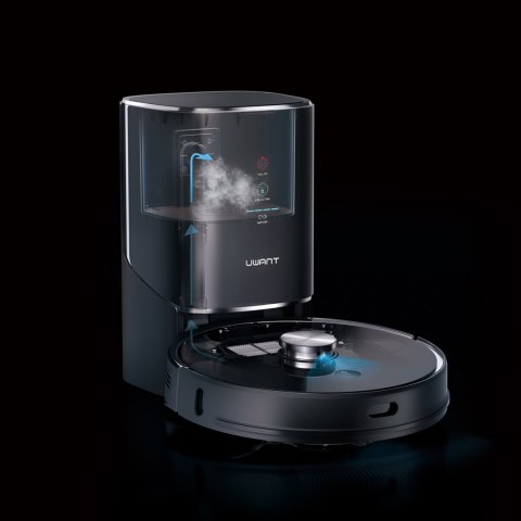 Robot sprzątający odkurzacz funkcją mopa + stacja ładująco - czyszcząca U100 - szary UWANT