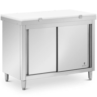 Szafka gastronomiczna wolnostojąca z deską do krojenia STAL 120 x 60 cm Royal Catering