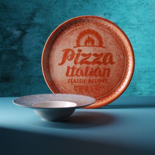 Talerz do pizzy z porcelany Recipe Collection Brick Red śr. 33 cm - zestaw 6 szt. Duralex
