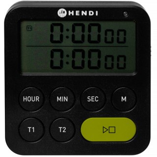 Timer minutnik czasomierz dwuzakresowy 3 tryby alarmu do 100 min Hendi