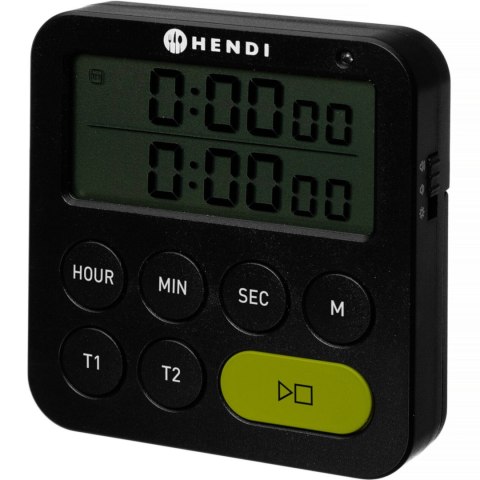 Timer minutnik czasomierz dwuzakresowy 3 tryby alarmu do 100 min Hendi