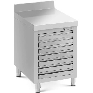 Szafka gastronomiczna na ciasto do pizzy z rantem 7 szuflad 50 x 70 cm Royal Catering