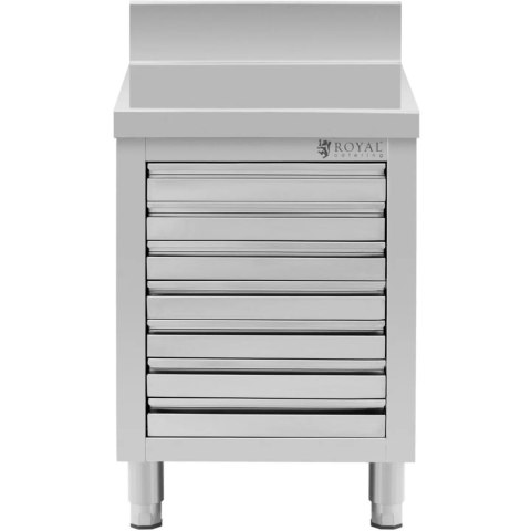 Szafka gastronomiczna na ciasto do pizzy z rantem 7 szuflad 50 x 70 cm Royal Catering