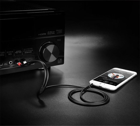 Kabel przewód audio 3.5mm mini jack - 2RCA 2m czarny UGREEN