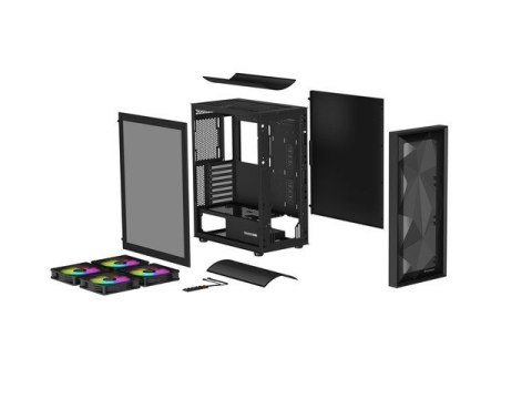 Obudowa Genesis Diaxid 605 ARGB MIDI TOWER USB-C Czarna Natec