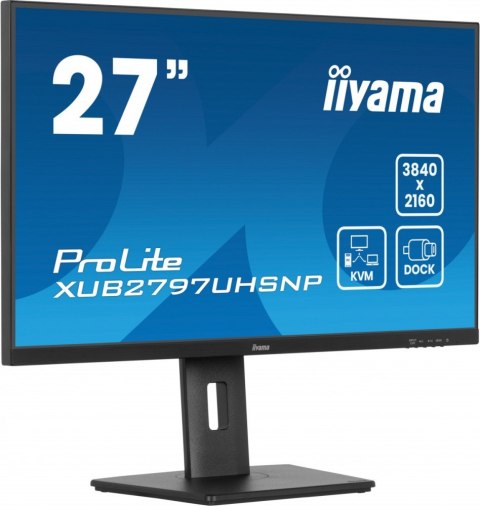 Monitor 27 cali XUB2797UHSNP-B1, 4K, IPS, DP, HDMI, USB-C, Pivot, HAS /5y/ IIYAMA