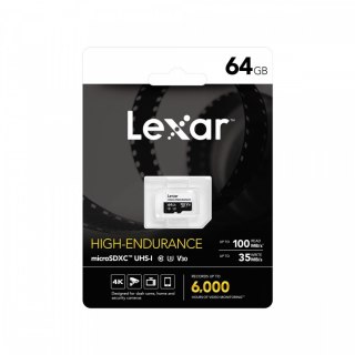 Karta microSD High Endurance 64GB C10 A1 U1 V30 100/35MB/s Lexar