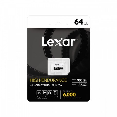 Karta microSD High Endurance 64GB C10 A1 U1 V30 100/35MB/s Lexar