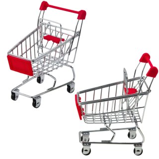 Mini Wózek Sklepowy Metalowy Odgrywanie Scen Dla Lalek Ozdoba LEAN Toys