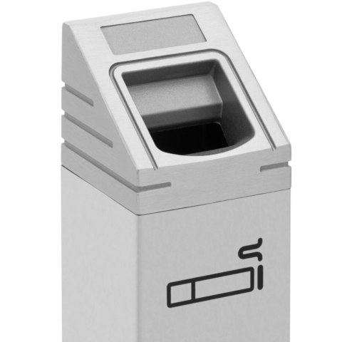 Popielnica popielniczka ścienna zewnętrzna zamykana 2 l - srebrna Ulsonix