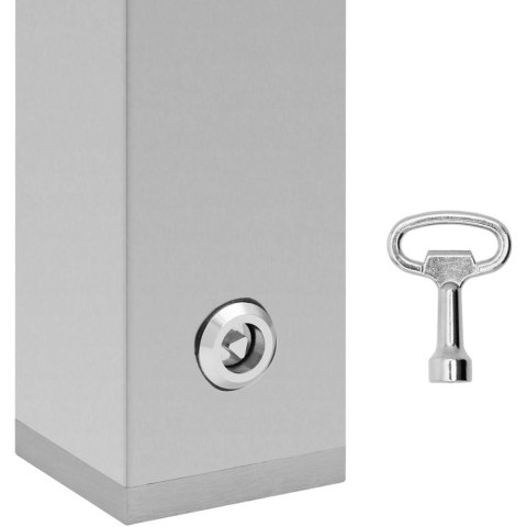 Popielnica popielniczka ścienna zewnętrzna zamykana 2 l - srebrna Ulsonix