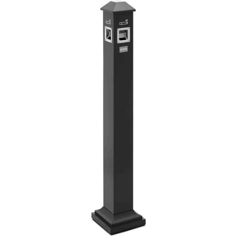 Popielnica popielniczka wolnostojąca zamykana z żelaza 3.5 l - ciemnoszara Ulsonix