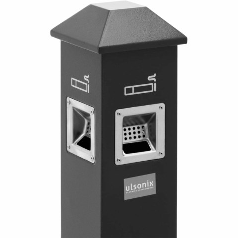 Popielnica popielniczka wolnostojąca zamykana z żelaza 3.5 l - ciemnoszara Ulsonix