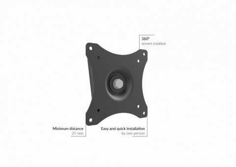 GD03 Uchwyt ścienny monitora VESA 75x75 - 100x100 10 kg Edbak