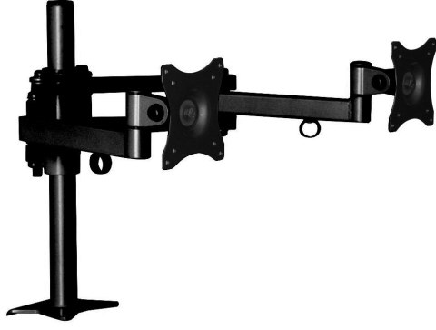 Uchwyt biurkowy Dual monitor 75x75 20KG 360ST SV06 Edbak