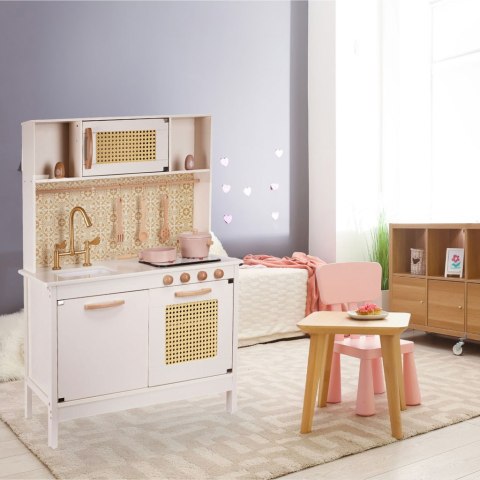 Kuchnia dla dzieci drewniana MDF retro z akcesoriami BOHO 100cm Kik Sp. z o. o. Sp. k.