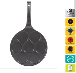 Patelnia Aluminiowa na 7 placków z powłoka non-stick 27cm Lamart