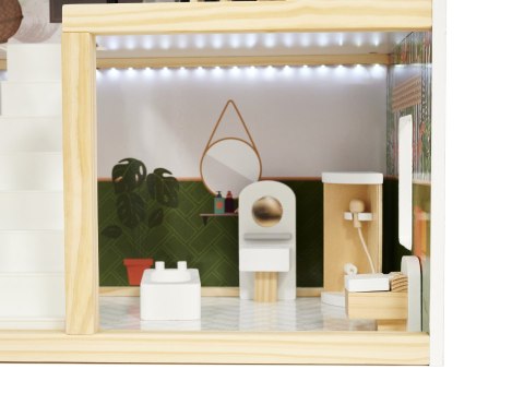 Domek dla lalek drewniany LULILO FLORO boho LED 78cm Kik Sp. z o. o. Sp. k.