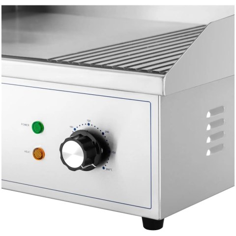 Grill elektryczny płyta grillowa gładka ryflowana 548 x 350 mm 3000 W Royal Catering