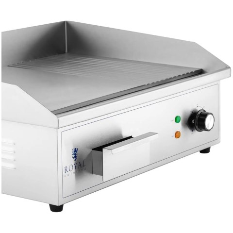 Grill elektryczny płyta grillowa gładka ryflowana 548 x 350 mm 3000 W Royal Catering
