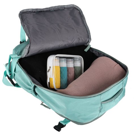 Plecak turystyczny kabinowy podróżny bagaż podręczny zielony 45x30 cm Kik Sp. z o. o. Sp. k.