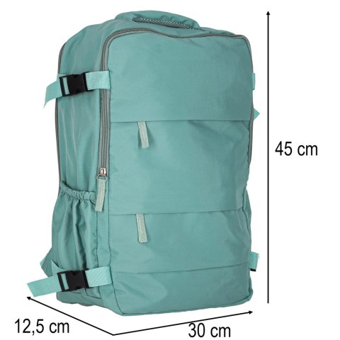 Plecak turystyczny kabinowy podróżny bagaż podręczny zielony 45x30 cm Kik Sp. z o. o. Sp. k.