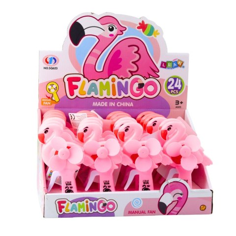 Wentylator Wiatrak Ręczny Flaming Różowy LEAN TOYS