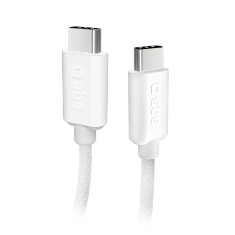 Kabel przewód w oplocie USB-C 60W 1.5m - szary SBS