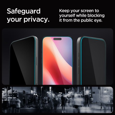 Szkło hartowane na iPhone 16 Pro Glas.tR EZ Fit Privacy - 2 szt. SPIGEN